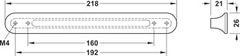 Tay nắm tủ Hafele, màu trắng mờ 106.61.764