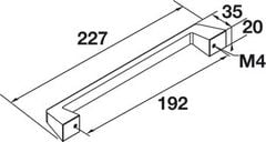 Tay nắm tủ Hafele Chrome bóng 227x35mm 106.69.267