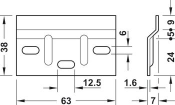 Bas gắn tường Hafele 290.08.920