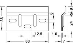 Bas gắn tường Hafele 290.08.920