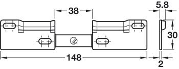 Đế gắn tường cho bas treo tủ 290.41.990