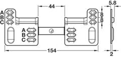 Đế gắn tường cho bas treo tủ 290.41.991