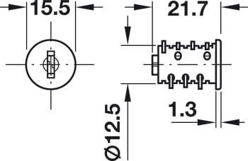 Ruột khóa MK 3 Nhóm 3 Hafele 210.41.613