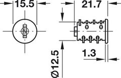 Ruột khóa MK 2 Nhóm 2 Hafele 210.41.612