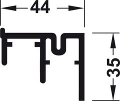 Ray dẫn hướng dưới 2500 mm Hafele 407.47.002