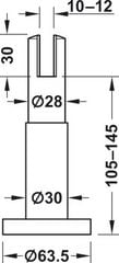 Chân đỡ điều chỉnh độ cao 135-175mm Hafele 988.98.110