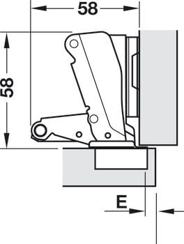 Bản lề Hafele 165° Trùm nửa 311.93.502