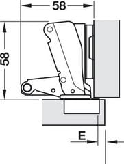 Bản lề Hafele 165° Trùm nửa 311.93.502