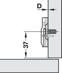 Đế bản lề với 2 lỗ vít Hafele 311.71.500