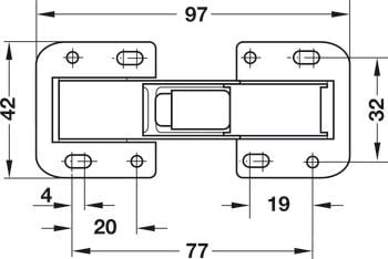 Bản lề Hafele Easy Mont góc mở 90° 343.33.970