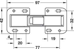 Bản lề Hafele Easy Mont góc mở 90° 343.33.970