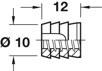 Tắc kê dán keo chiều dài 12mm Hafele 039.32.050