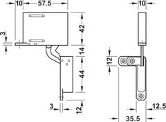 Bản lề âm 3 chiều Häfele 342.79.300 màu đen