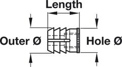 Tắc kê M6 dài 11mm Hafele 039.33.266