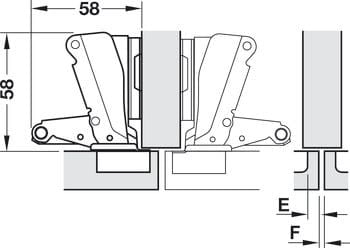 Bản lề Hafele 165° Trùm nửa 311.93.502