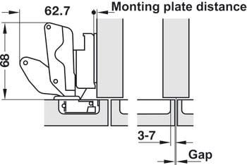 Bản lề Hafele 165° Trùm nửa 311.93.502