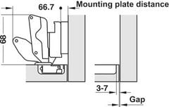 Bản lề Hafele 165 độ Lọt lòng 311.93.503