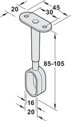 Bas đỡ thanh nhôm móc áo Hafele 802.07.200