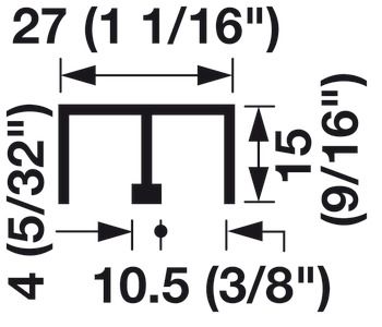 Ray dẫn hướng đôi 5m, bên trên, bắt vít - độ dày kính: 6 mm, 8 mm 415.10.805