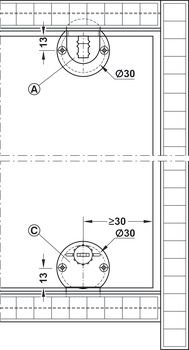 Dẫn hướng trên với khóa Hafele 404.19.320