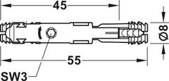 Phụ kiện kết nối IXCONNECT SC 8/60 Hafele 262.11.117