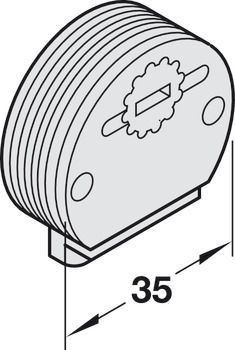 Bánh xe trượt dưới Hafele 404.20.340
