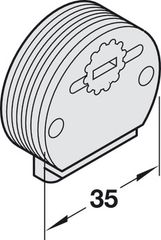Bánh xe trượt dưới Hafele 404.20.340