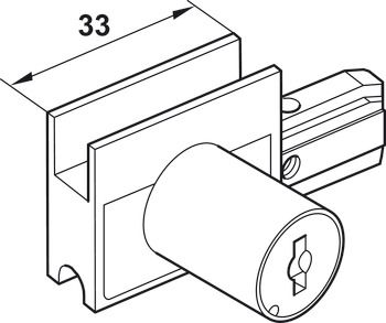Nắp che kẹp kính Slido 25IF G (gồm khóa) 233.02.420