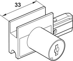 Nắp che kẹp kính Slido 25IF G (gồm khóa) 233.02.420