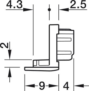 Nắp che cho thanh dẫn đèn 1103 Hafele 833.95.767