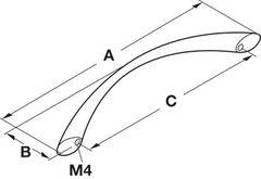 Tay nắm Inox mạ crom mờ Hafele 113mm 155.00.471