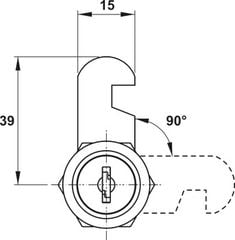 Khóa cam DIY 18 x 25 mm mạ niken Hafele 482.01.111