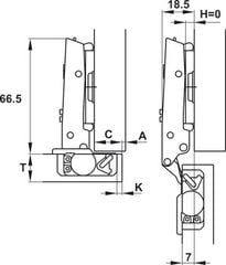 Bản lề giảm chấn Hafele - LOẠI THẲNG 334.00.001