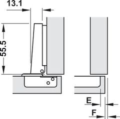 Bản lề bật Hafele Trùm ngoài 311.01.077