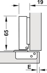 Bản lề giảm chấn Hafele - Đế lắp trượt - loại thẳng 315.30.721