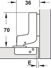 Bản lề giảm chấn Hafele cho gỗ dày 25mm lọt lòng 315.08.852