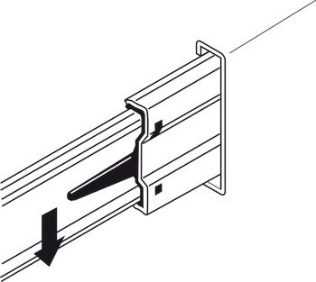 Ray bi 3 tầng Hafele 400mm Màu đen 494.02.453