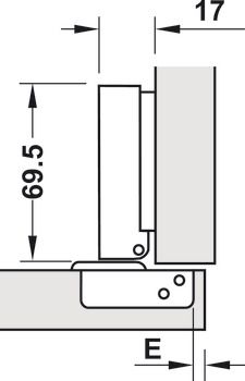 Bản lề Hafele không bật - Trùm ngoài 315.18.300