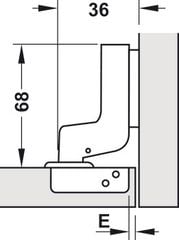 Bản lề giảm chấn Hafele - loại cong nhiều 315.30.723