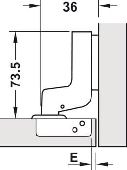 Bản lề hơi giảm chấn Hafele - LOẠI CONG NHIỀU 311.01.502