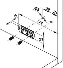 Đế cho bản lề giảm chấn Hafele METTALAMAT NEO 334.90.020
