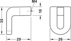 Tay nắm tủ Hafele màu đen mờ 35mm 106.69.070