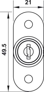 Khóa Push DIY mạ niken Hafele 482.01.112