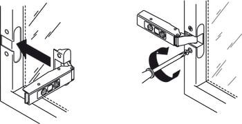 Bản lề giảm chấn Hafele cho cửa khung nhôm - loại lọt lòng 315.26.712