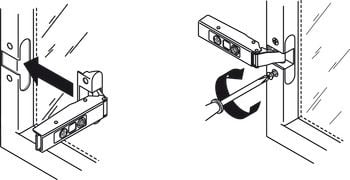Bản lề giảm chấn Hafele cho cửa khung nhôm - loại trùm ngoài 315.26.710