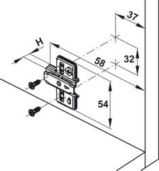 Đế cho bản lề giảm chấn Hafele METTALAMAT NEO 334.90.021