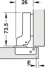 Bản lề giảm chấn DIY Hafele - Trùm nửa 493.03.024