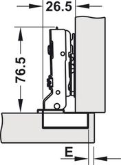 Bản lề giảm chấn Hafele Inox 304 cho gỗ dày - trùm nữa 334.05.002