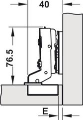 Bản lề giảm chấn Hafele cho cửa gỗ dày 16-32mm Lắp lọt lòng 334.05.003