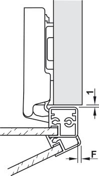 Bản lề giảm chấn Hafele cho cửa khung nhôm - loại lọt lòng 315.26.712